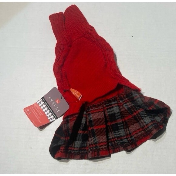 Kyeese Bowtie Turtleneck Pullover Pet Sweater Red Size S New With Tag - Picture 5 of 7